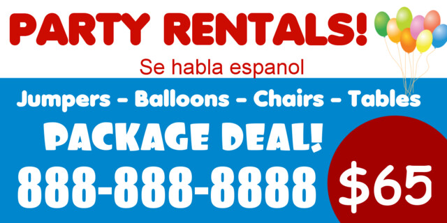 Party Rental Car Magnets
