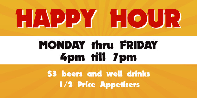 Orange & White Happy Hour