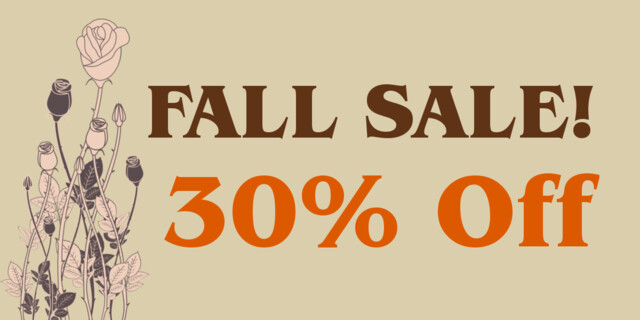 Fall 30% off Sale