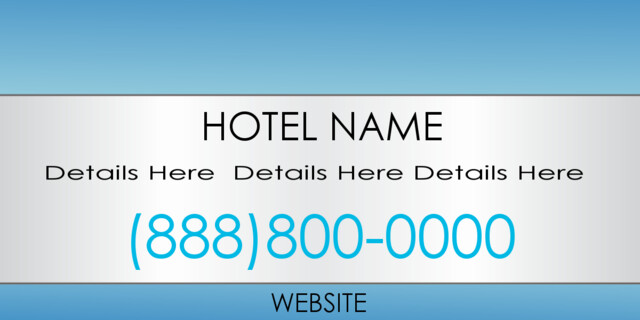 Blue & Silver Hotel Magnets
