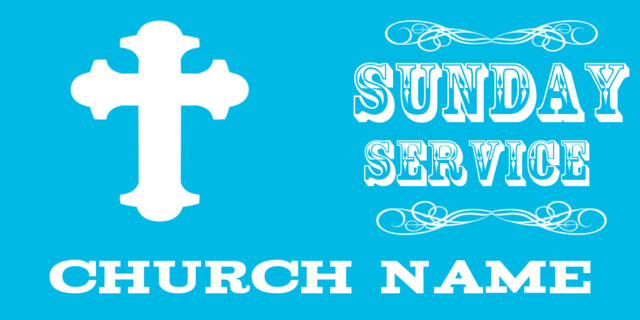 Light Blue Cross Car Magnets