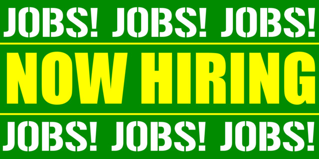 Jobs! Jobs! Jobs!