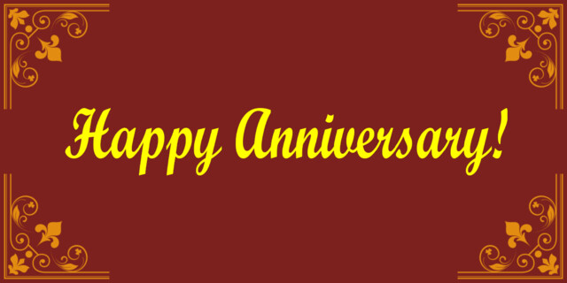 Maroon & Yellow Anniversary