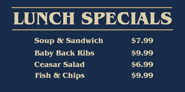 Lunch Specials